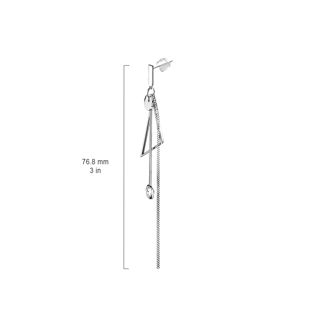 Oorbel SE21400 (Kettinkjes en driehoek)